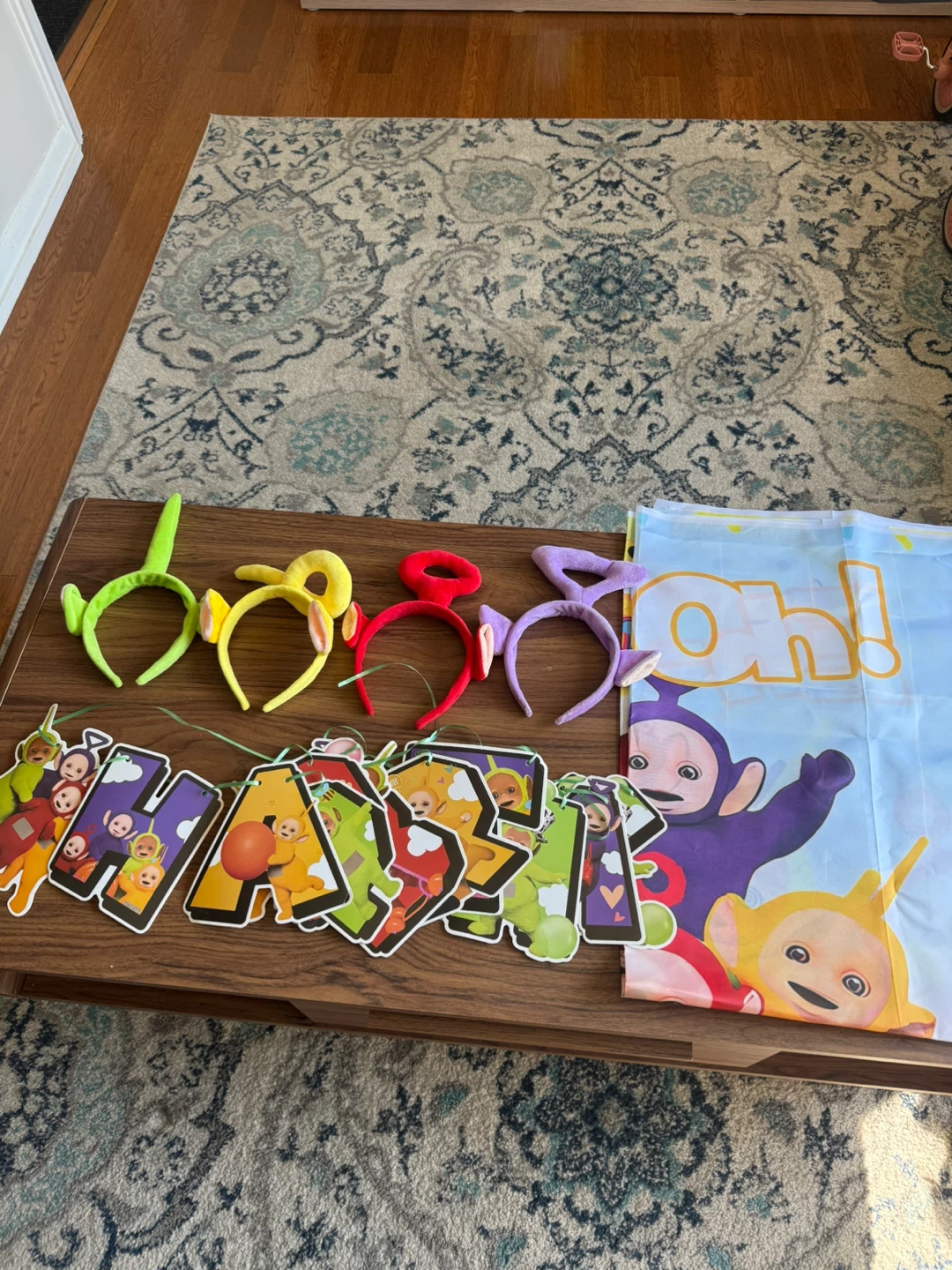 Teletubbies Birthday Party Banner & Headbands