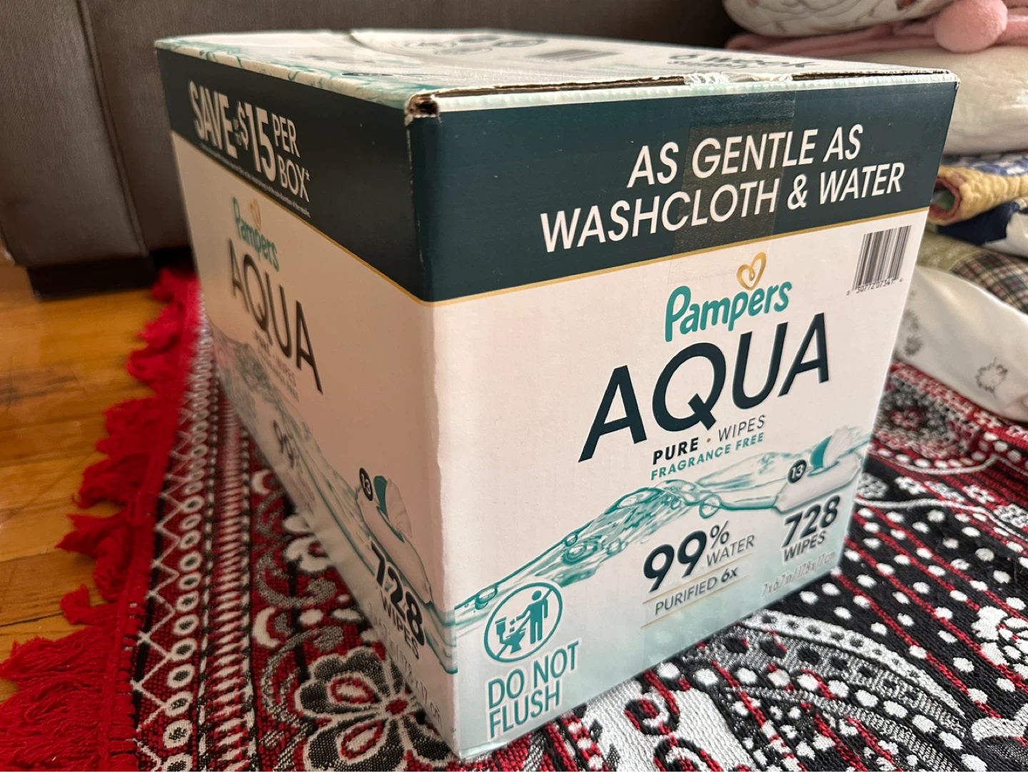 Pampers Aqua Pure Wipes, Fragrance Free, 728 Count - photo 2