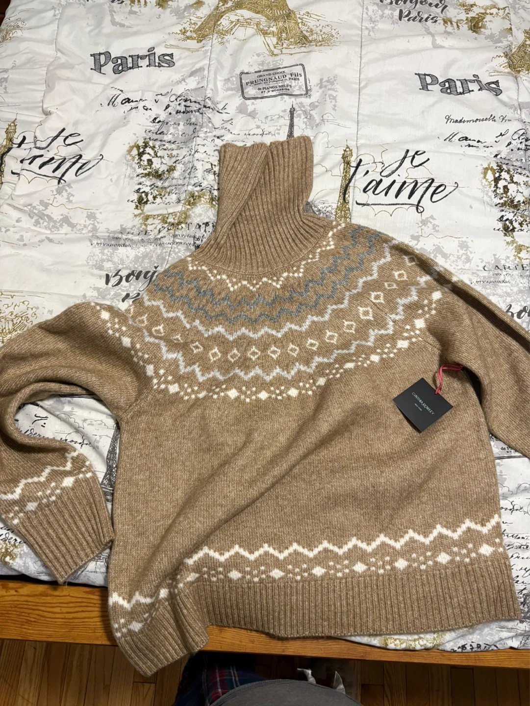 Cynthia Rowley Fair Isle Turtleneck Sweater