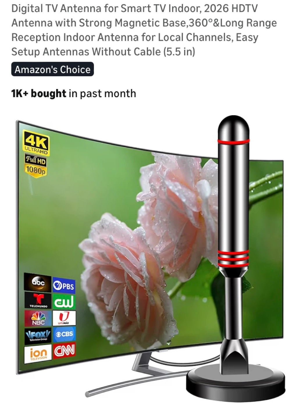 2026 Updated Version Digital TV Antenna for Smart TV