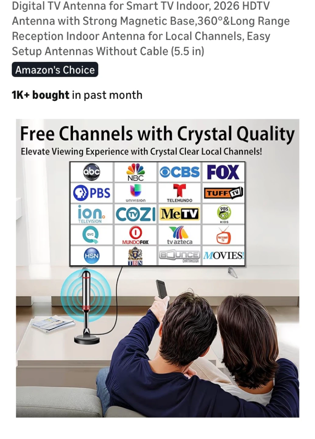 2026 Updated Version Digital TV Antenna for Smart TV - photo 2