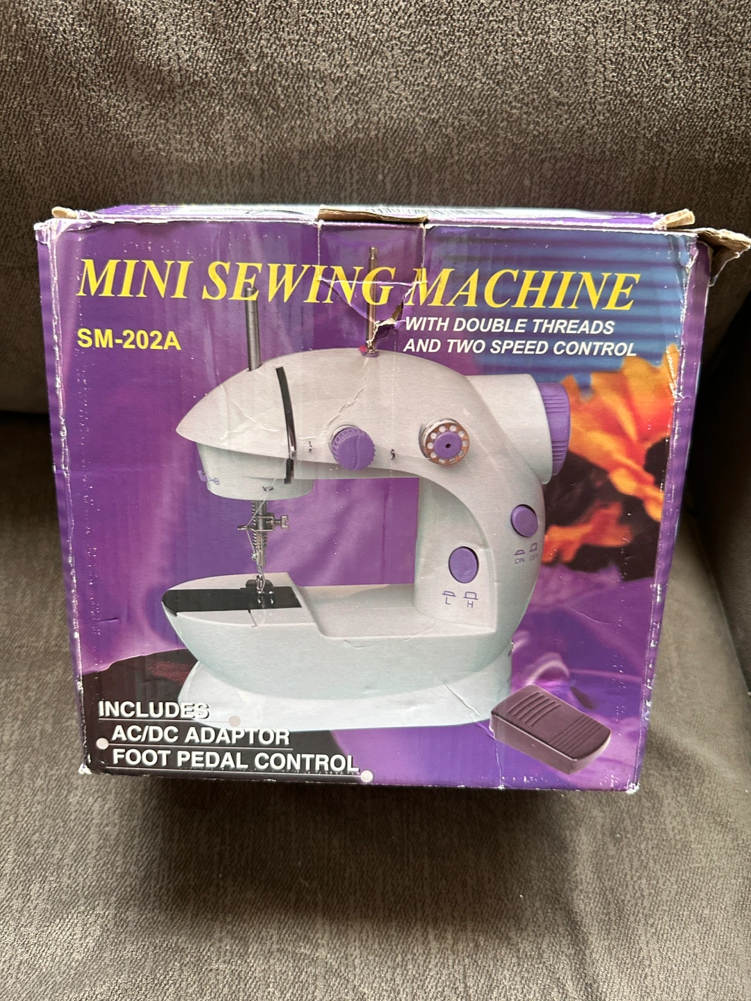 Mini Sewing Machine SM-202A with Foot Pedal and Accessories