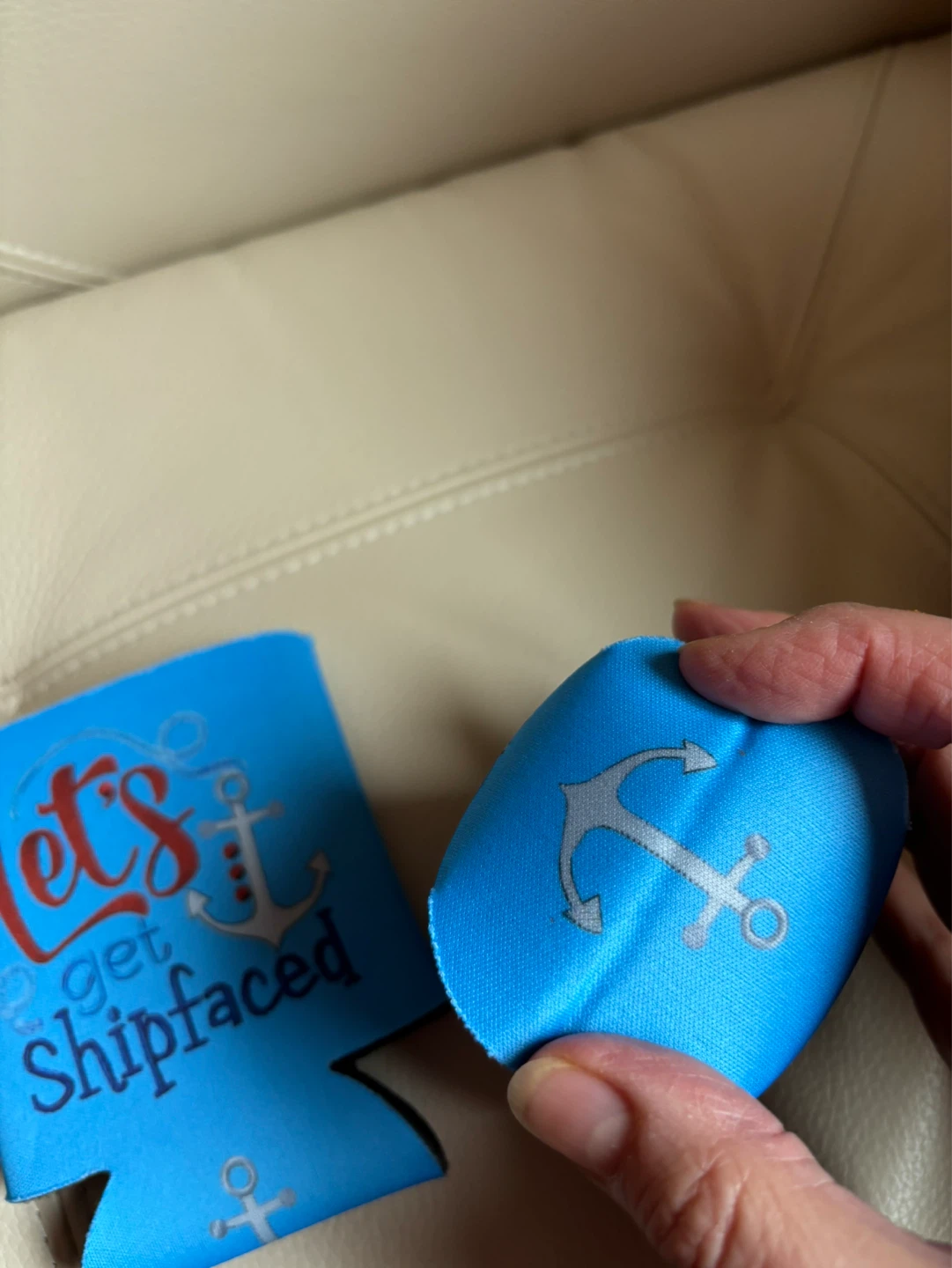 Set of 2 Blue Cruise Theme cold can holders - photo 2