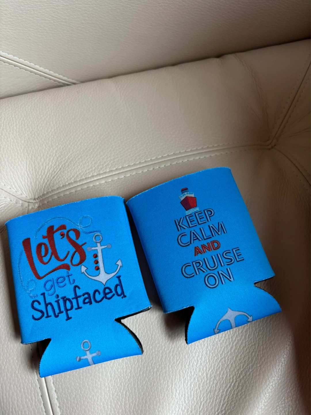 Set of 2 Blue Cruise Theme cold can holders - photo 3