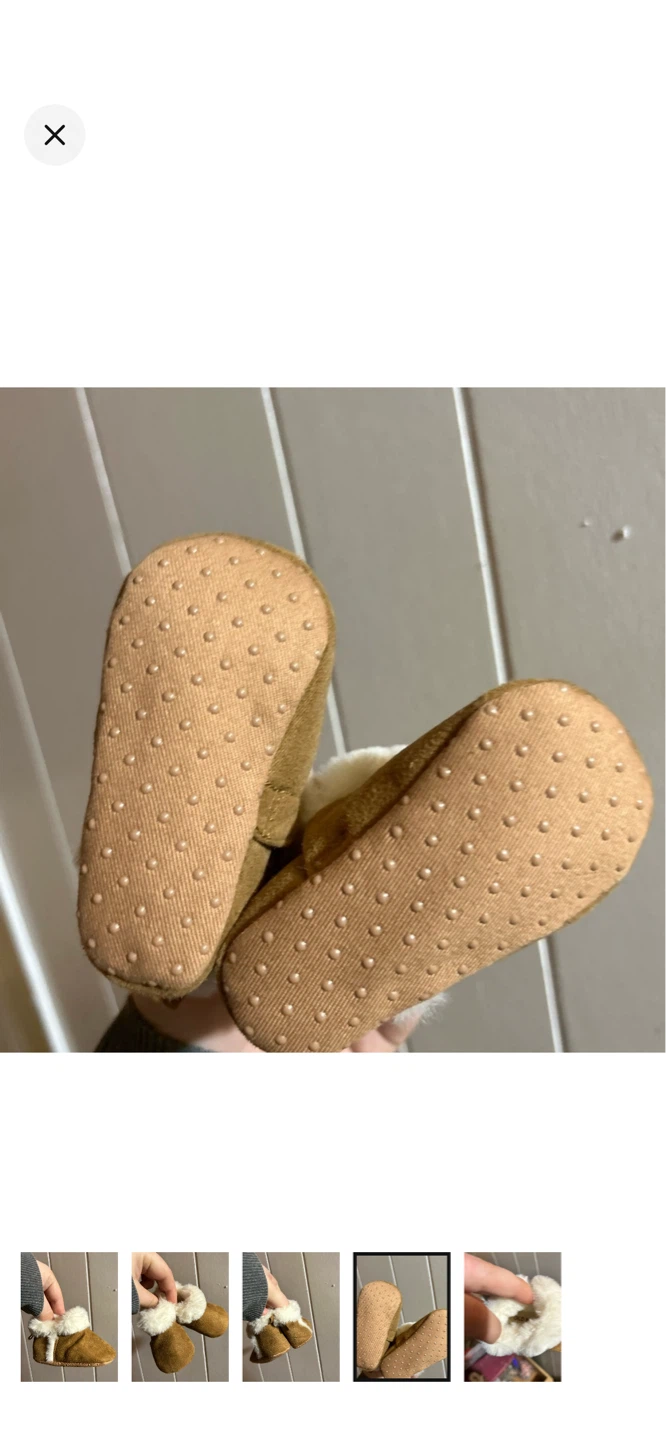 Old Navy Baby Moccasin Slippers - Tan/White - photo 4