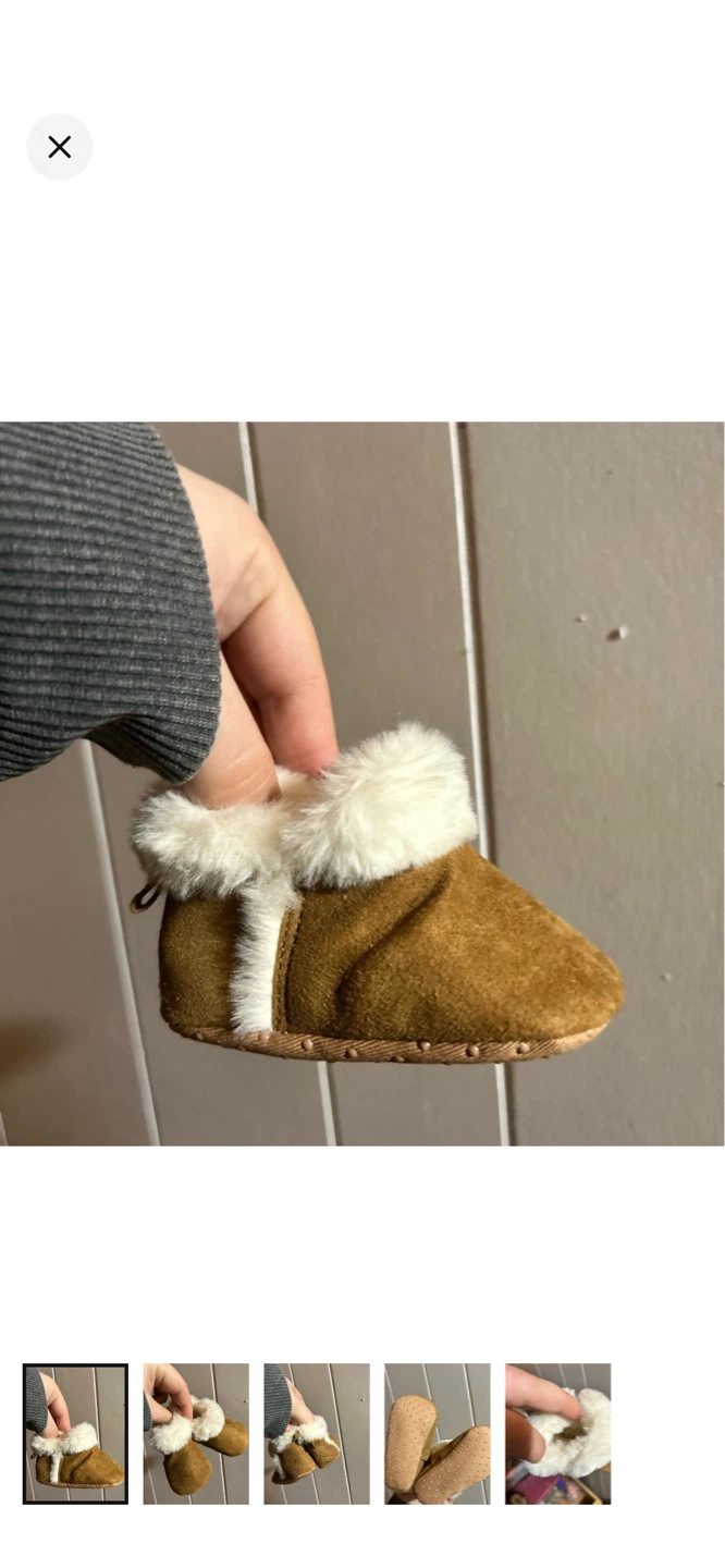 Old Navy Baby Moccasin Slippers - Tan/White