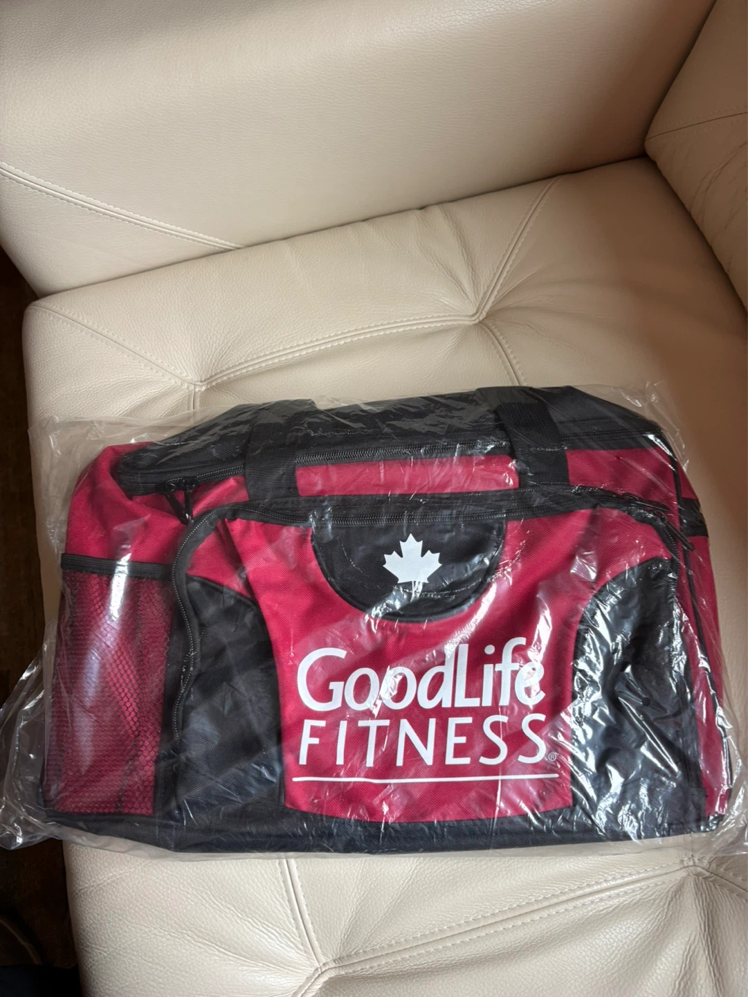 New GoodLife Fitness Duffel Bag - Red/Black