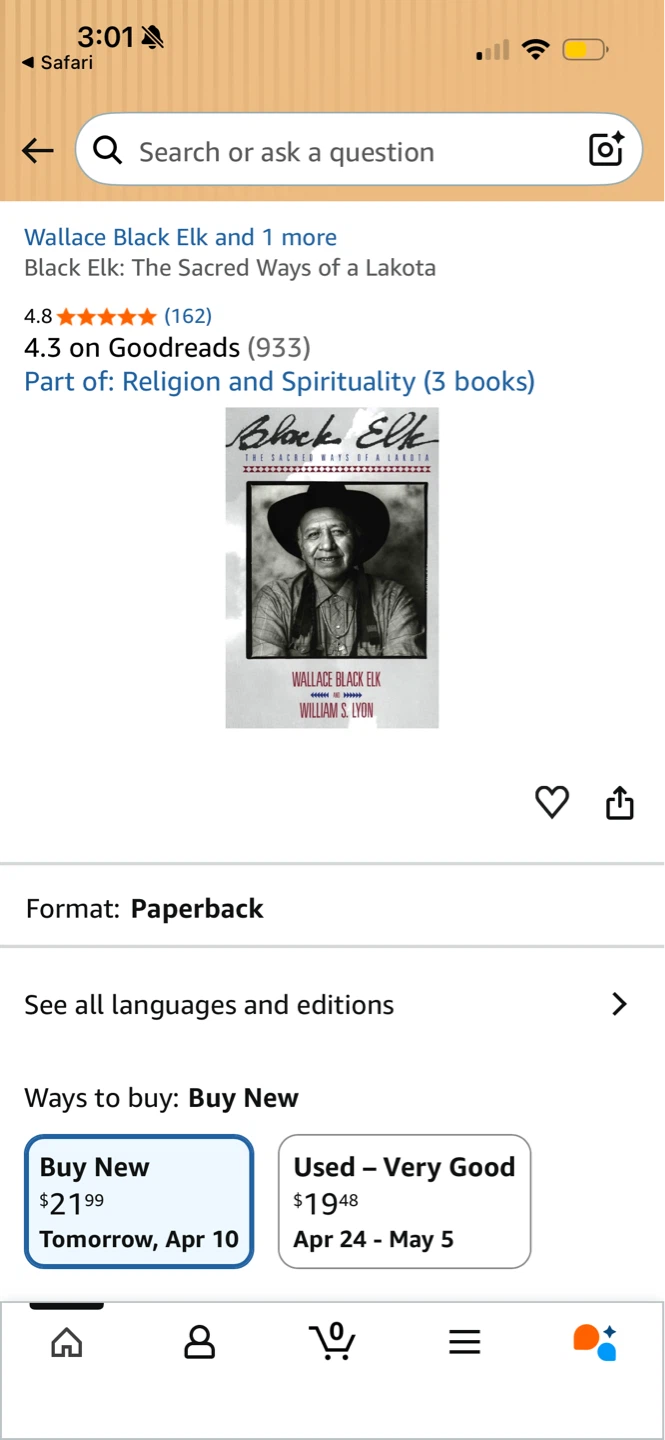 Black Elk: The Sacred Ways of a Lakota Paperback Book - photo 3