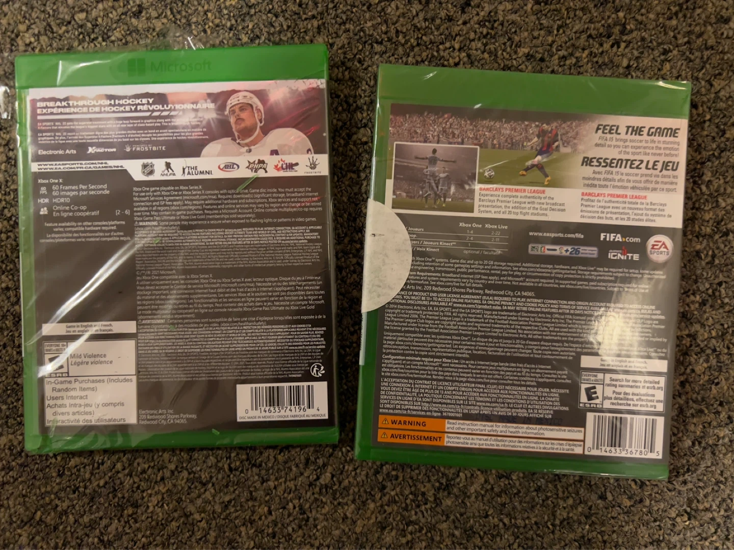 Xbox One NHL 22 and FIFA 15 Games - photo 2