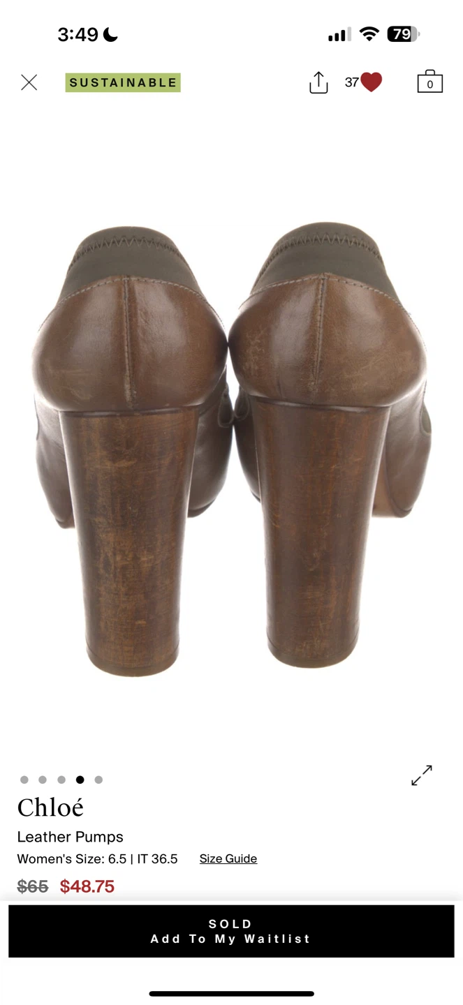 Chloé Leather Pumps - IT 36.5) - photo 4