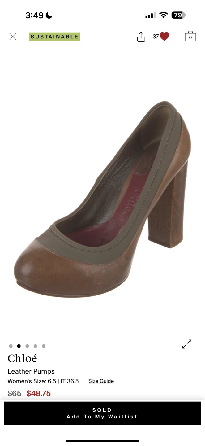 Chloé Leather Pumps - IT 36.5) - photo 2