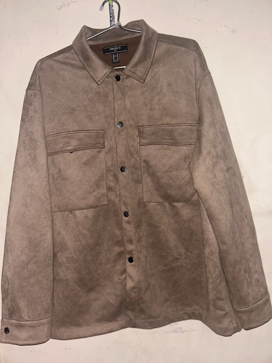 Forever 21 Suede Shirt Jacket - Brown