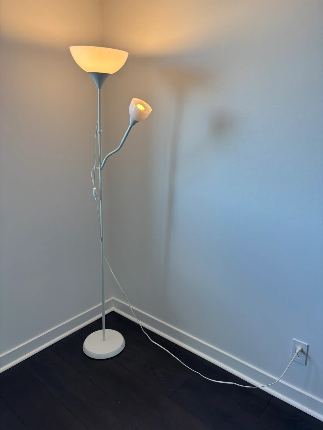 IKEA White Double Head Floor Lamp