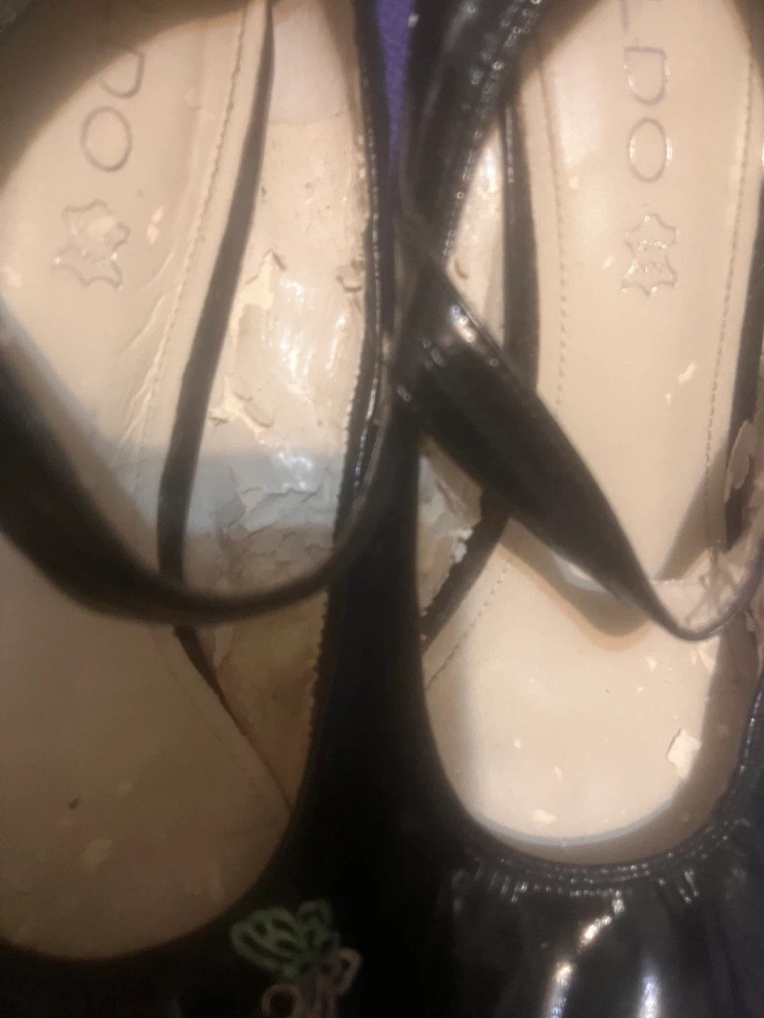 ALDO Black Patent Mary Jane Heels Size 37 - photo 2