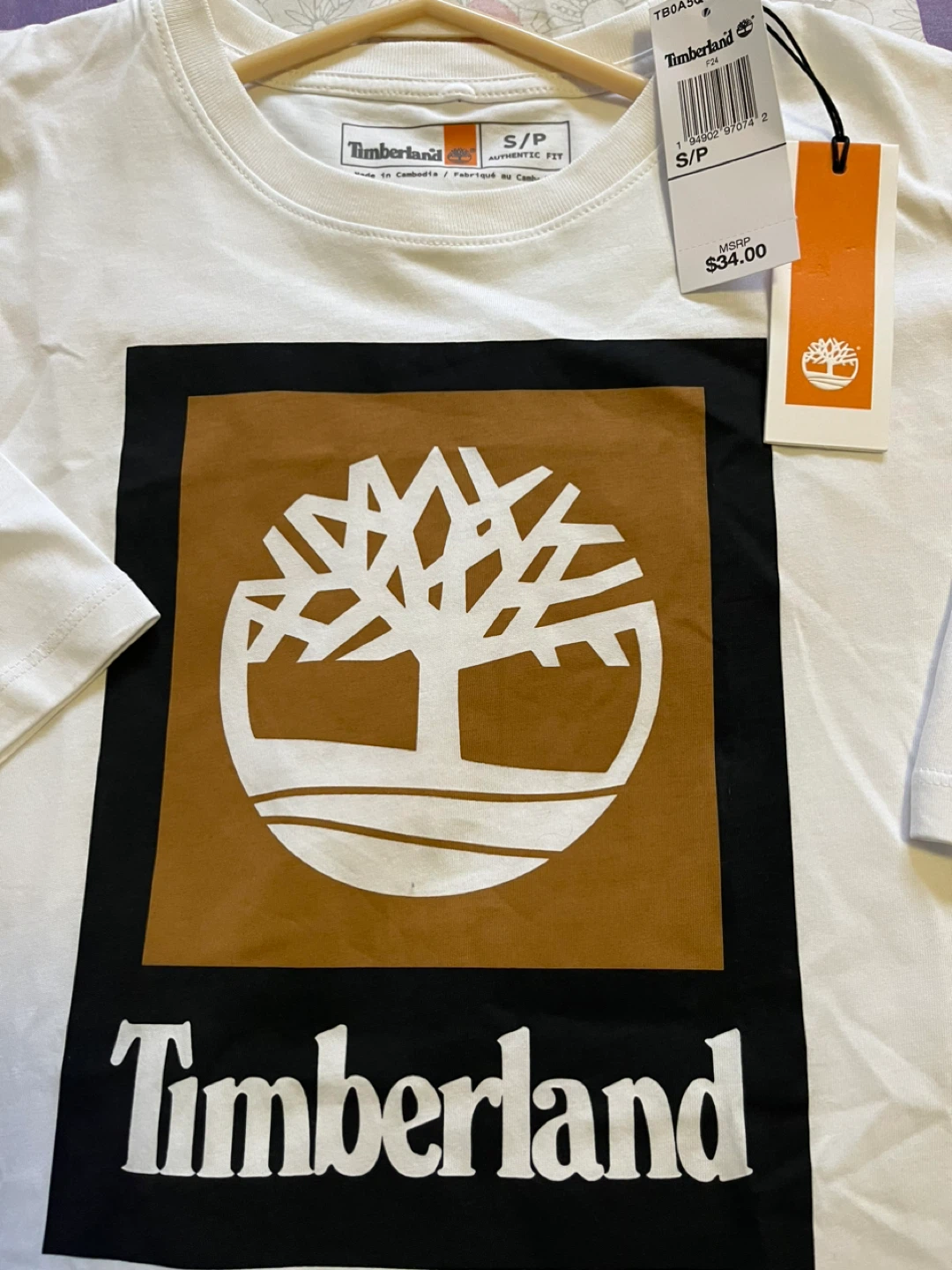 Timberland White T-Shirt with Logo - Size S/P - photo 2
