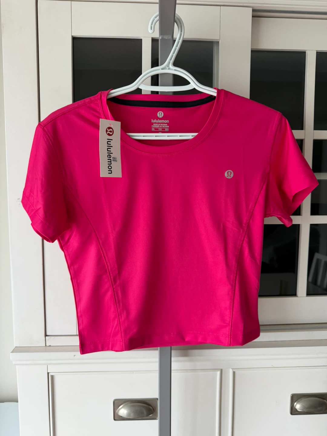 Pink Short Sleeve Semi-Cropped Top