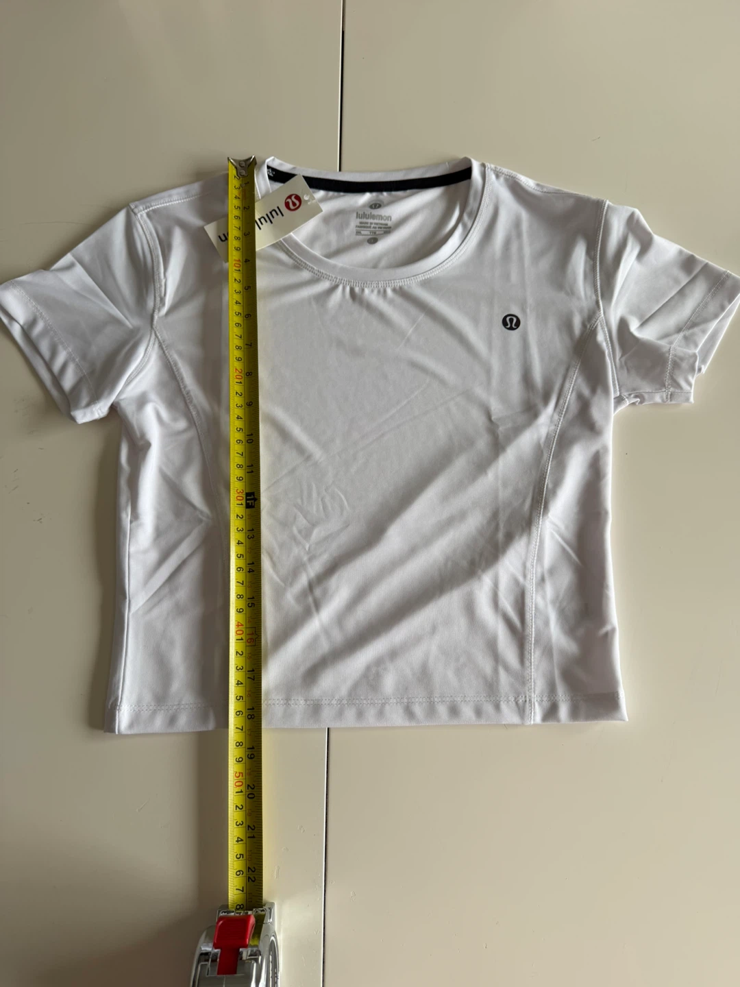 White Athletic Semi-Cropped T- Shirt - photo 4
