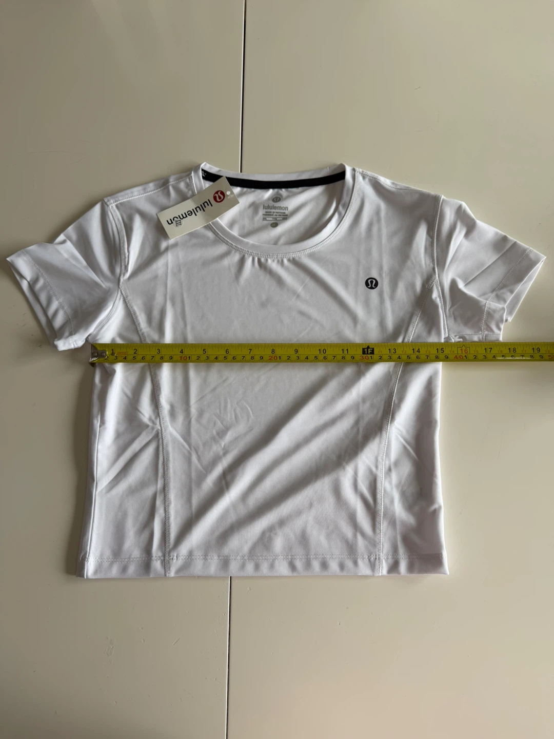 White Athletic Semi-Cropped T- Shirt - photo 3