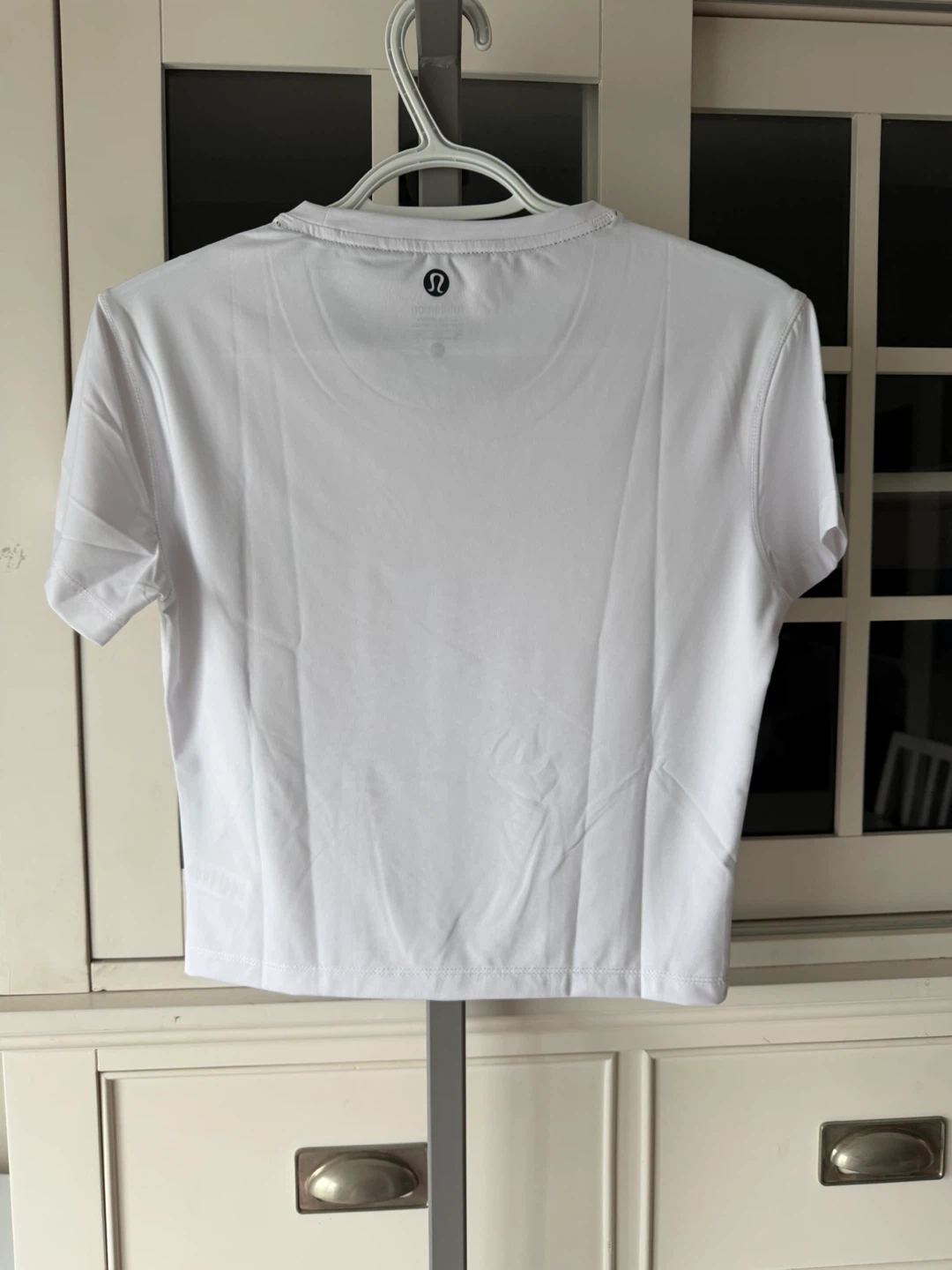White Athletic Semi-Cropped T- Shirt - photo 2