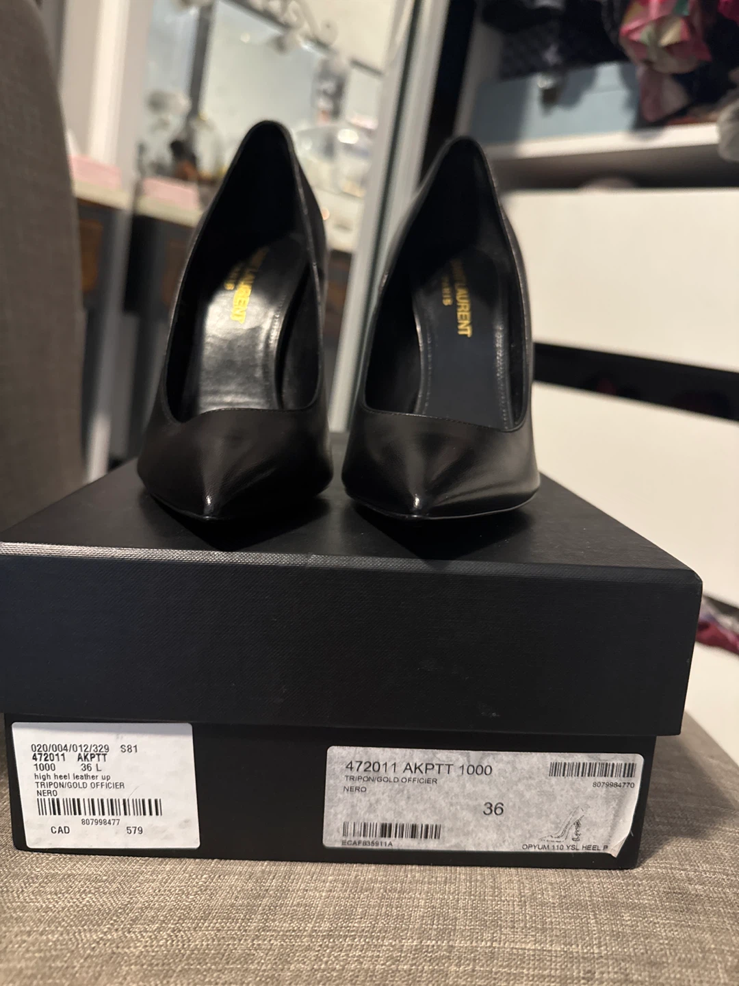 Saint Laurent Black Leather Tribute Pumps - photo 4