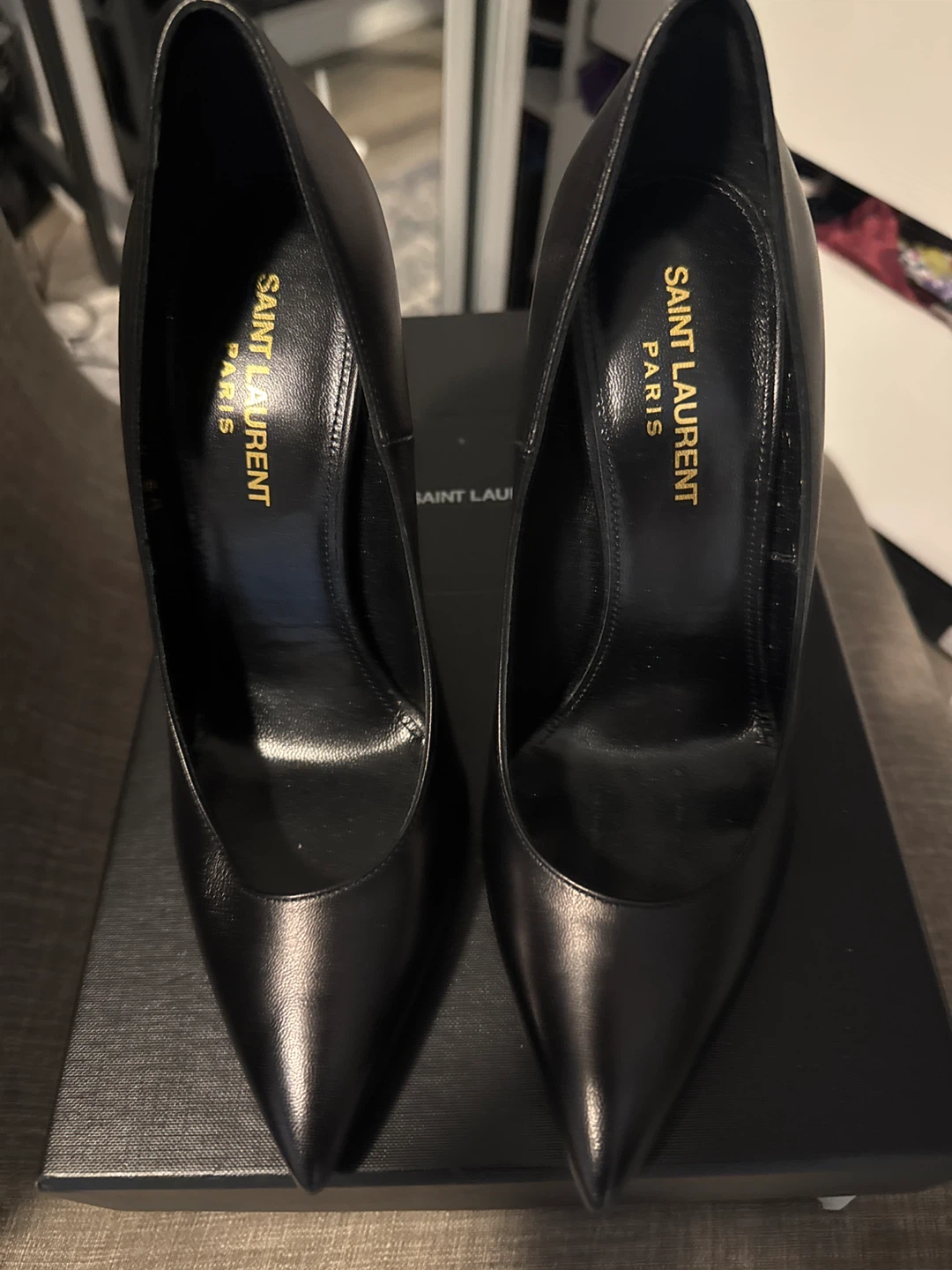 Saint Laurent Black Leather Tribute Pumps - photo 2