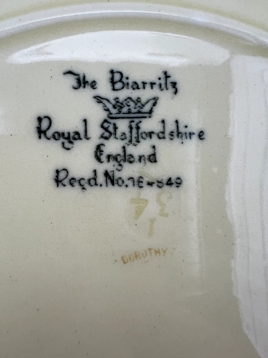 Vintage "The Biarritz" Royal Staffordshire Plate - photo 5
