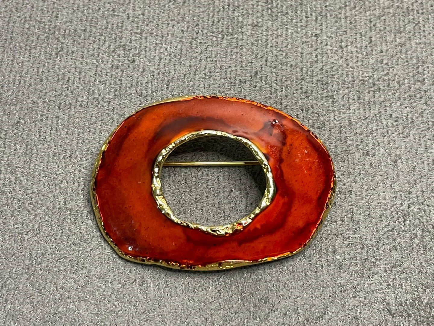 Orange Enamel Brooch - photo 2