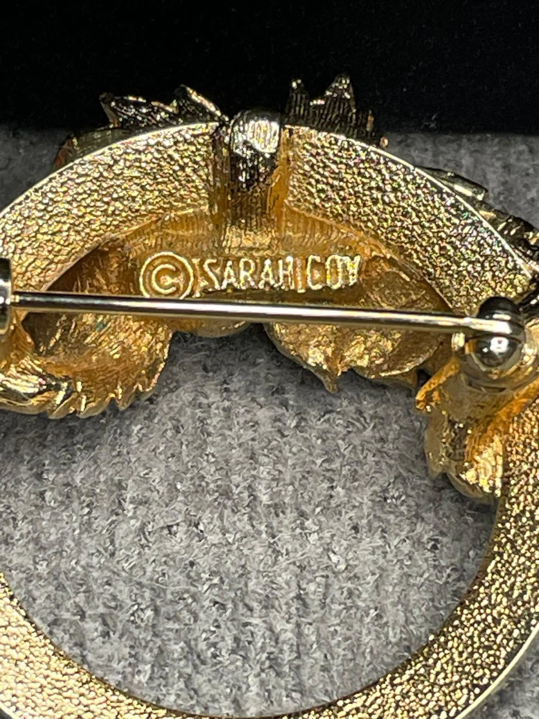 Sarah Coventry Gold Tone Brooch with Faux Pearls - photo 2