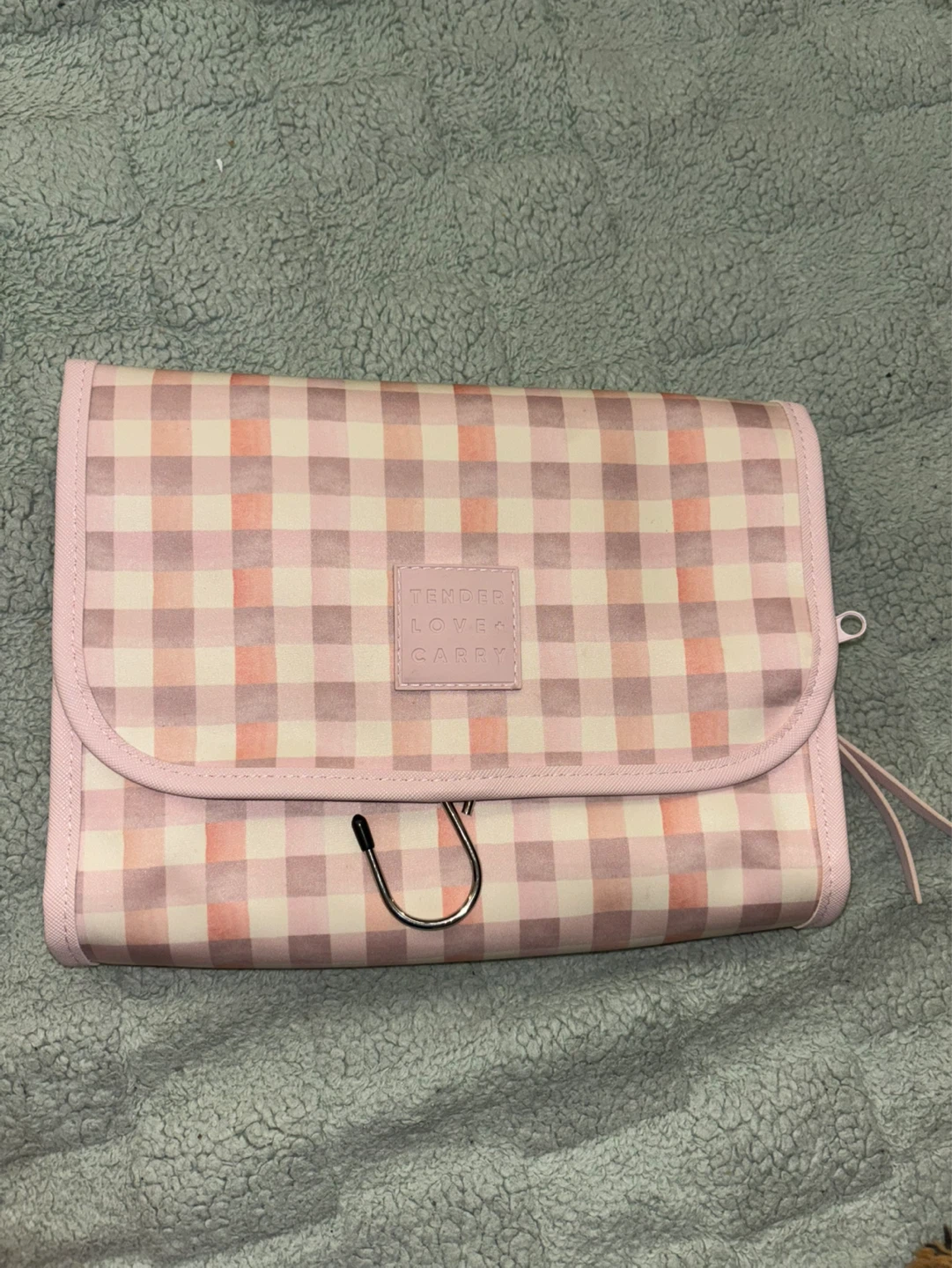 Tender Love & Carry Hanging Toiletry Bag - Pink Gingham
