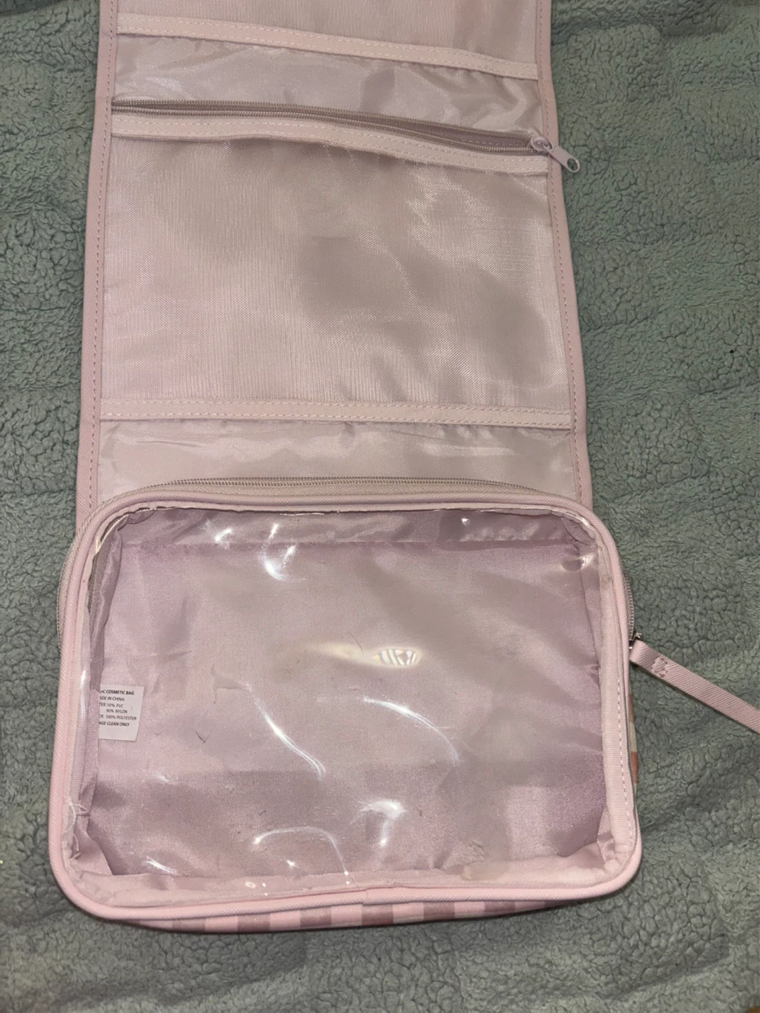 Tender Love & Carry Hanging Toiletry Bag - Pink Gingham - photo 3