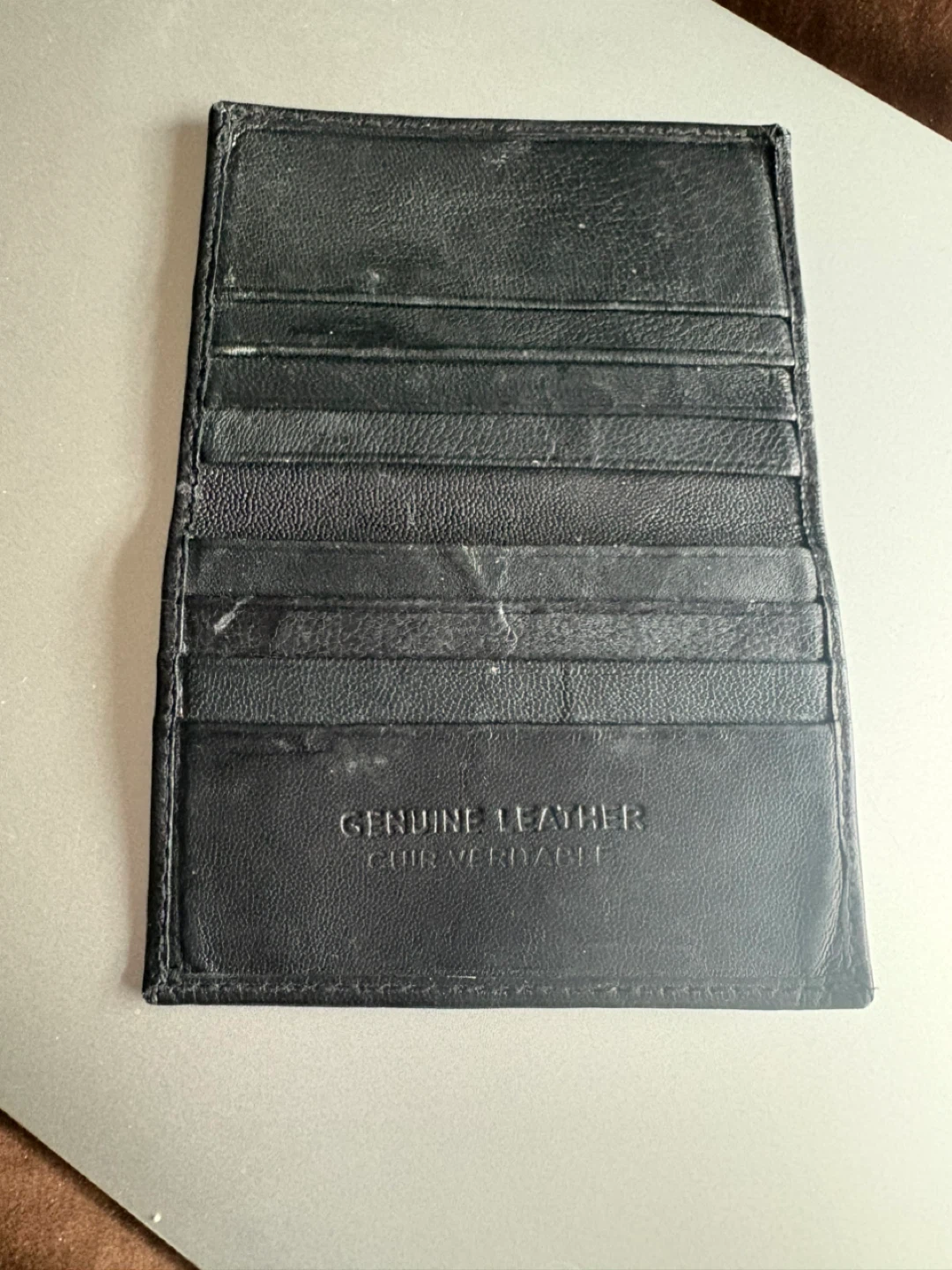 Black Genuine Leather Card Holder - photo 2
