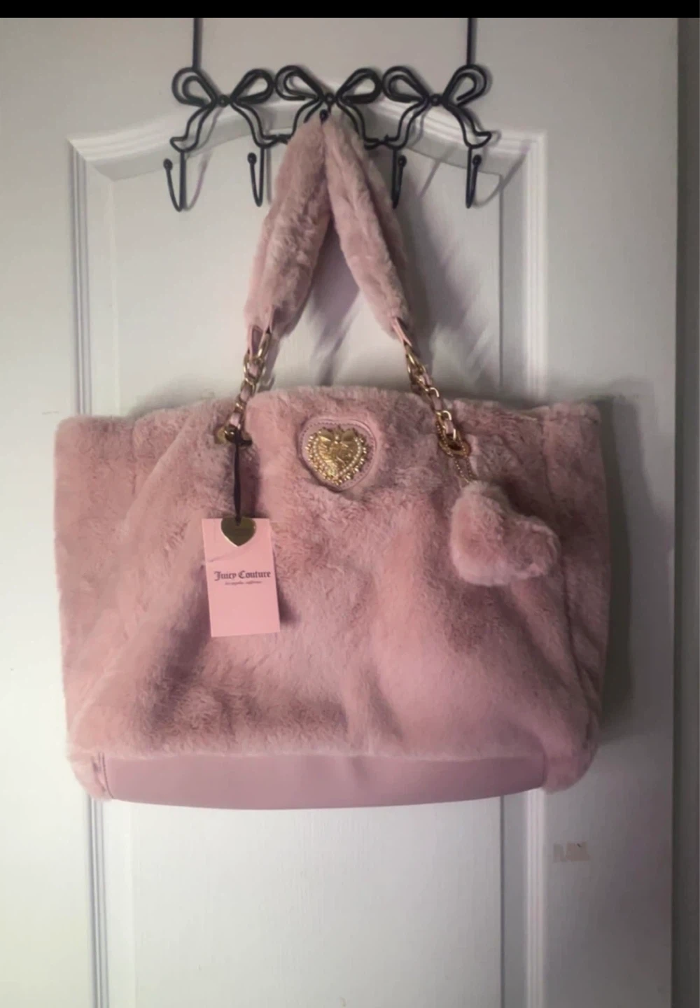 Juicy Couture Love Furry Friends Tote Dusty Blush
