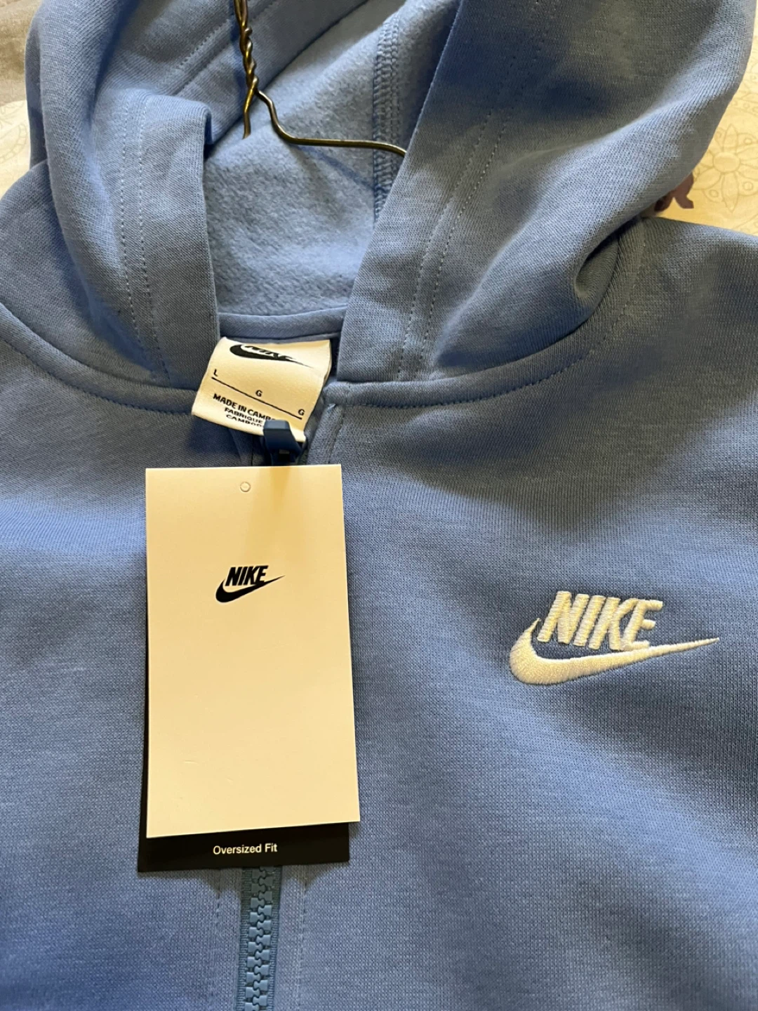 Nike Kids Full-Zip Hoodie - Light Blue - Size L - photo 2
