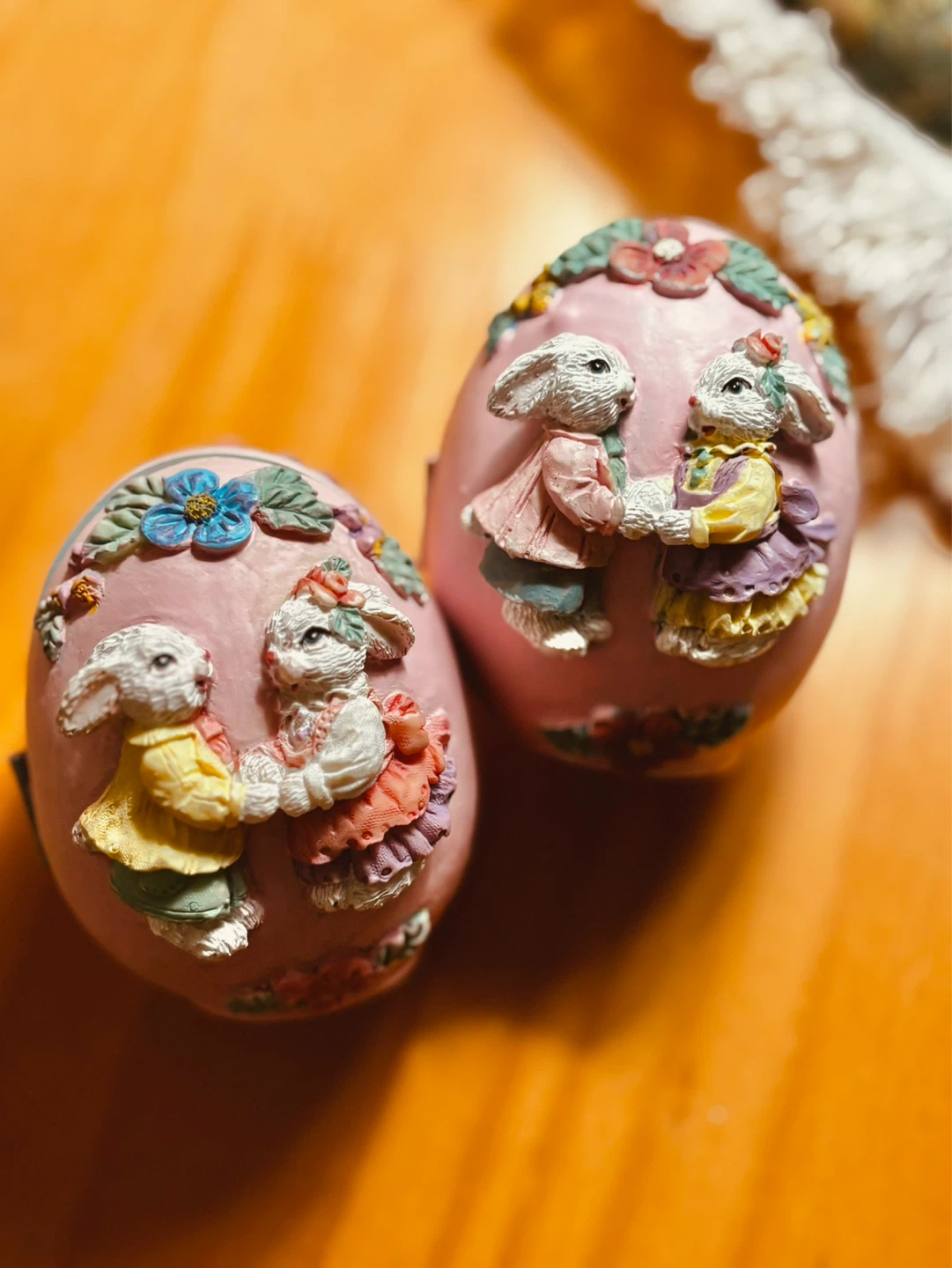 Vintage Easter Bunny Egg Hinged Diaramas - Set of 2 - photo 3