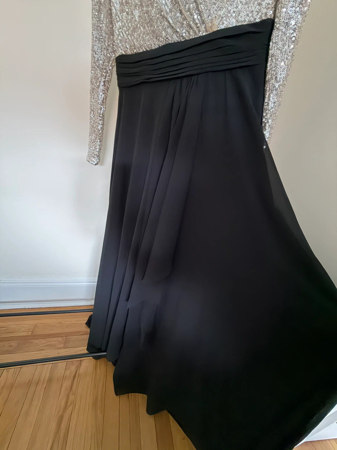 Xscape Sequin & Black Maxi Dress - photo 3