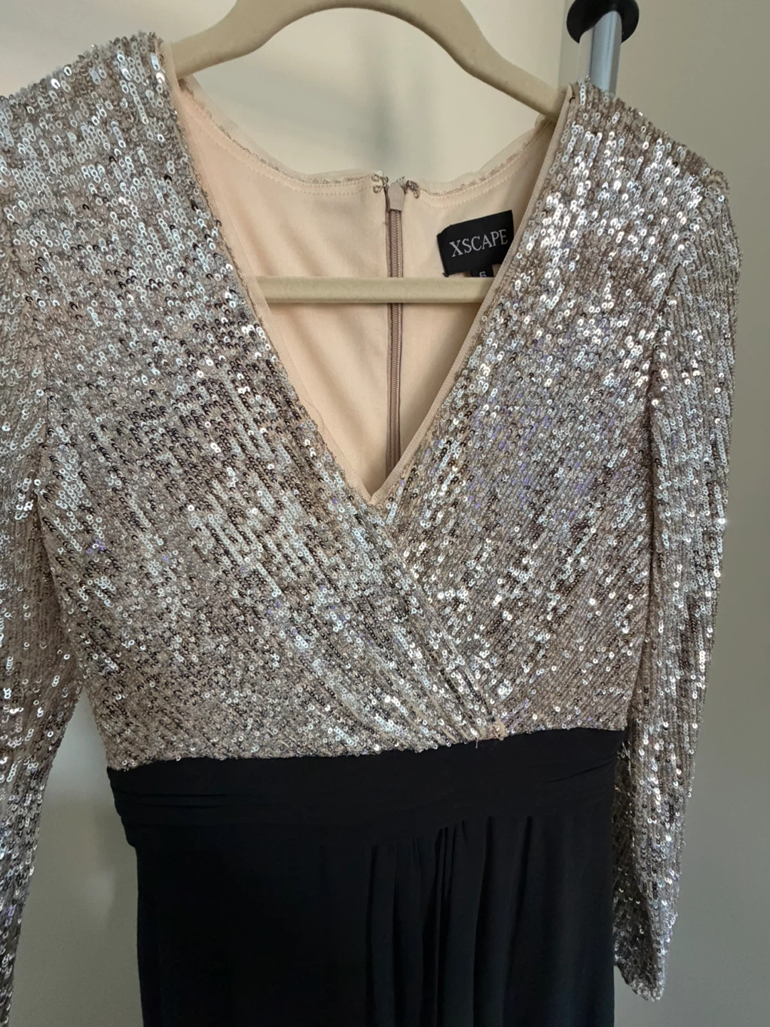 Xscape Sequin & Black Maxi Dress - photo 2