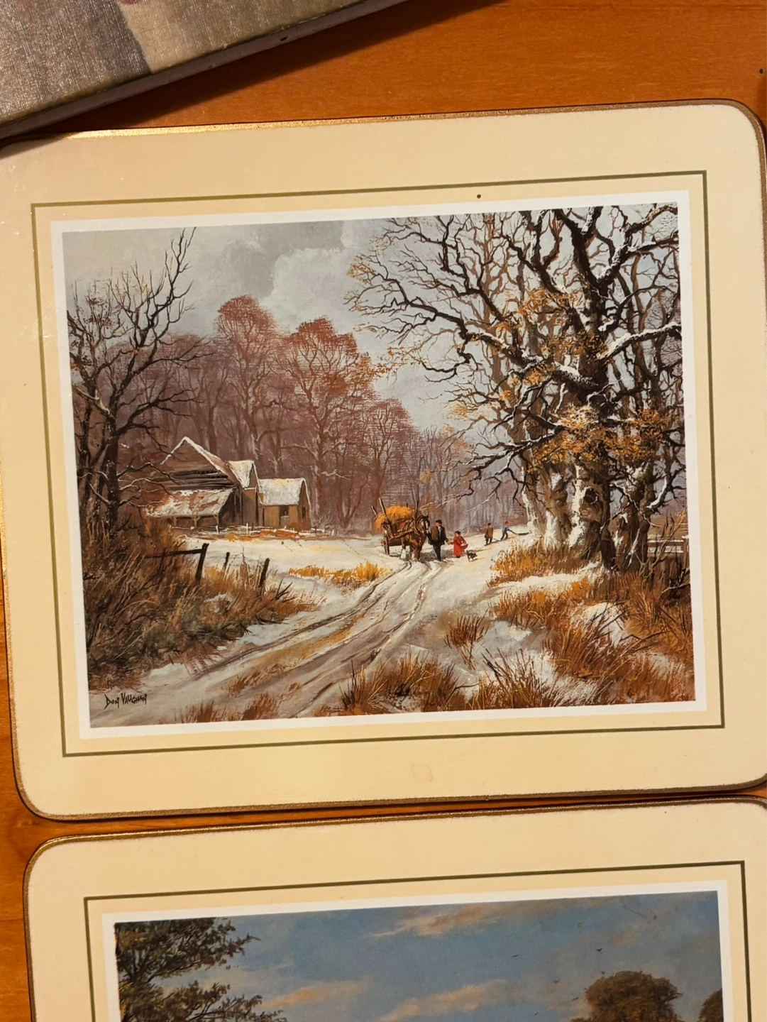 Set of 6 Vintage Landscape Art Placemats - photo 3