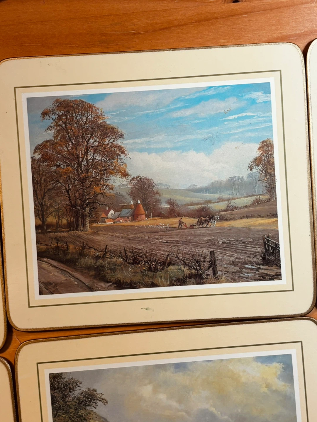 Set of 6 Vintage Landscape Art Placemats - photo 4