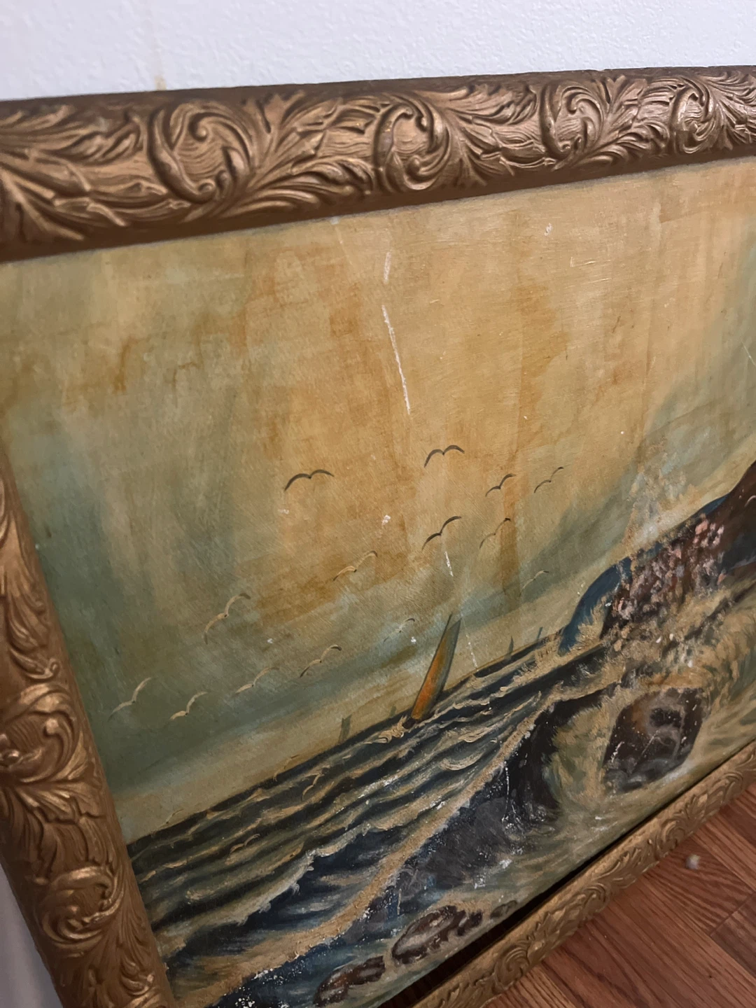 Framed Seascape Oil Painting 1926 - photo 4