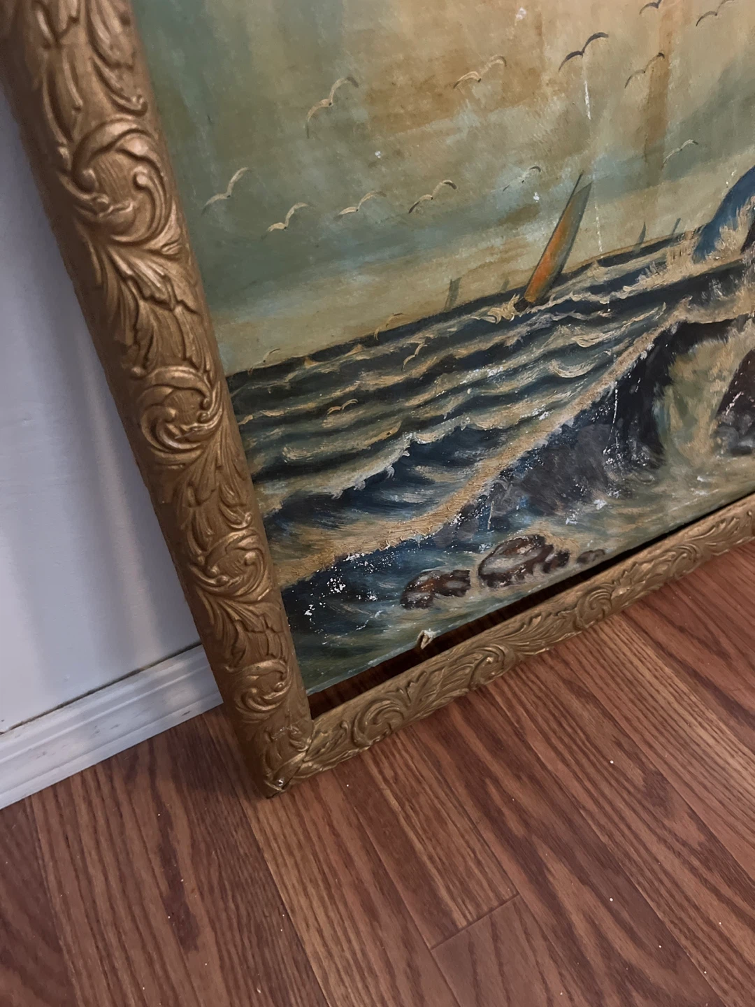 Framed Seascape Oil Painting 1926 - photo 3