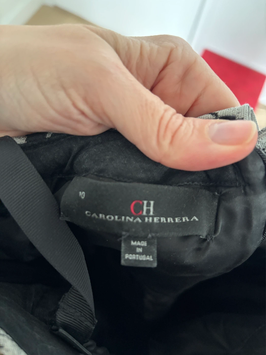 Carolina Herrera Black & Silver Floral Strapless Dress Size 10 - photo 5