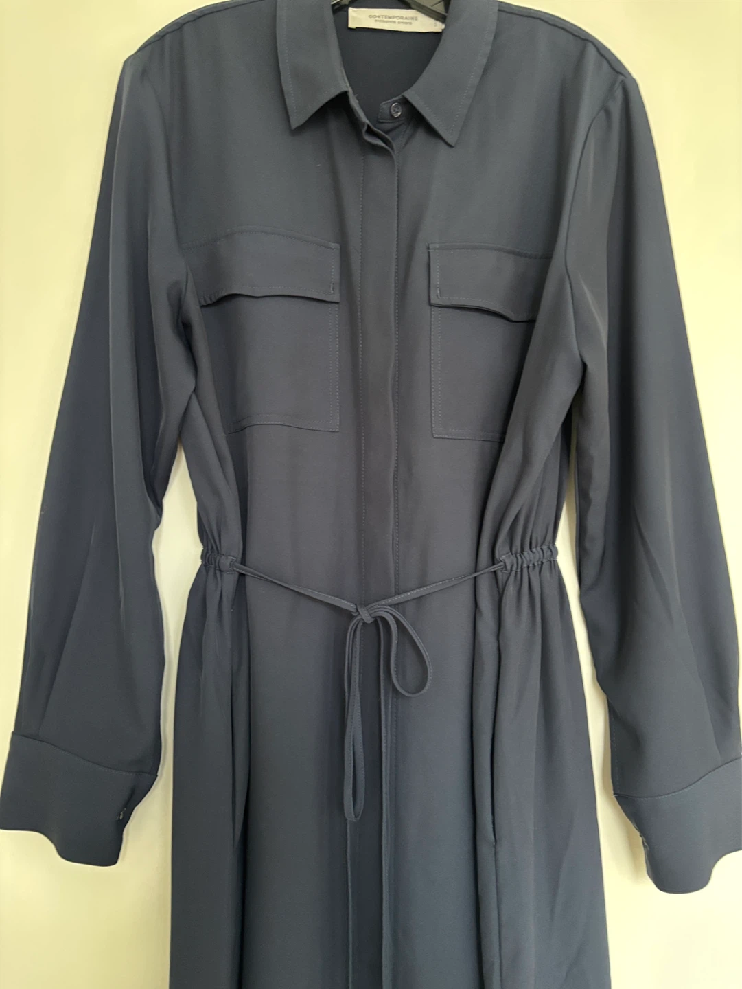 Contemporaine Navy Shirt Dress with Belt Size S - photo 3