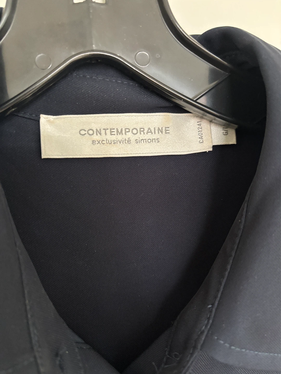 Contemporaine Navy Shirt Dress with Belt Size S - photo 4