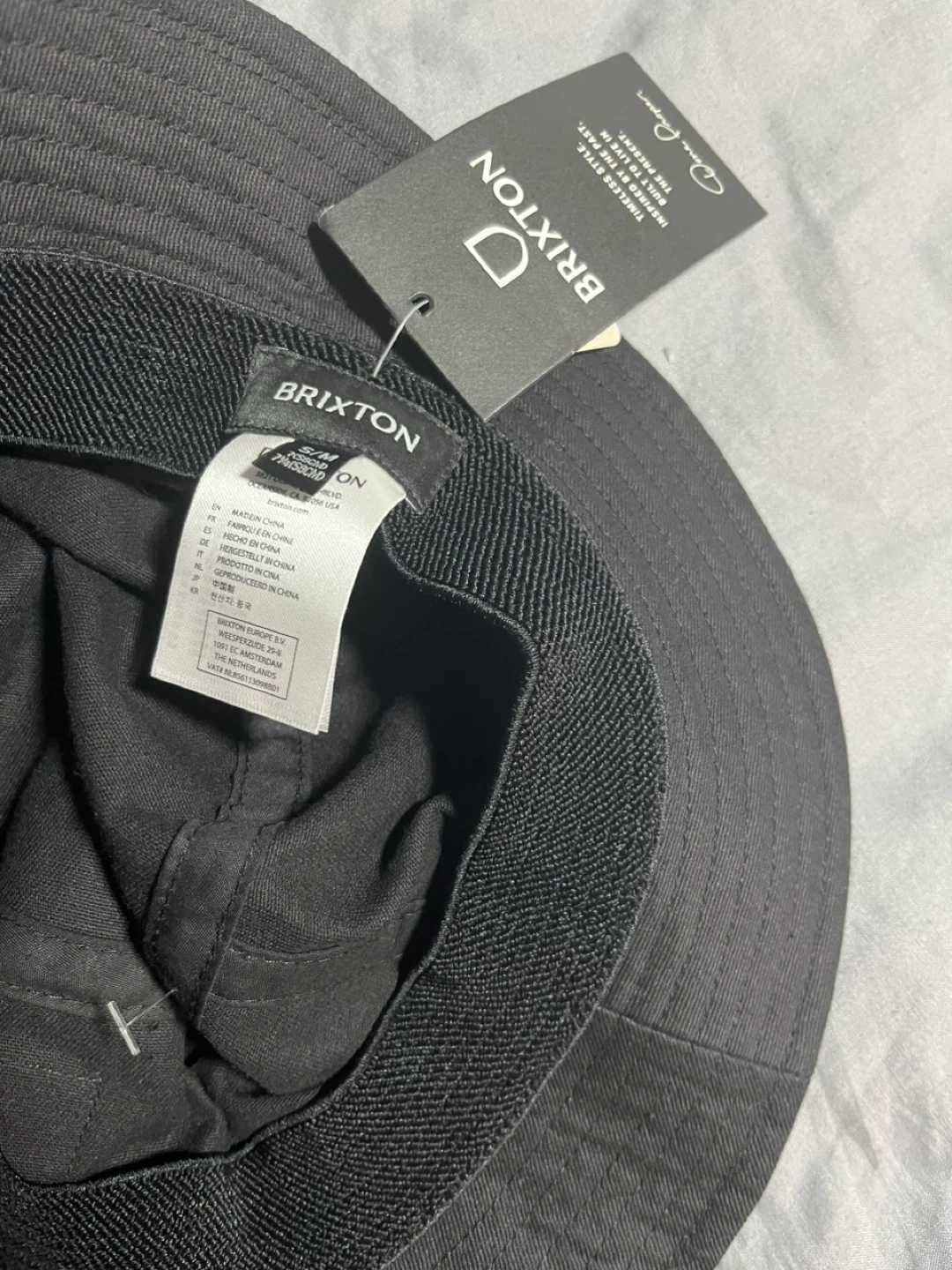 Brixton Black Packable Bucket Hat - Size S/M - photo 3