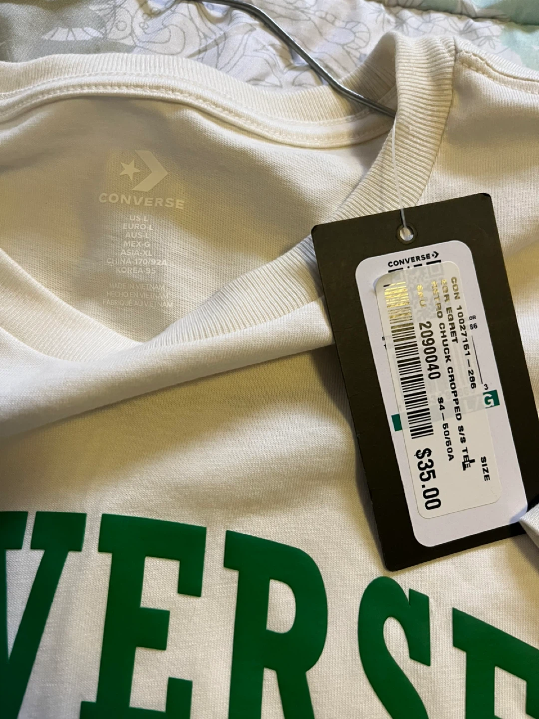 Converse Cream "All Star" Cropped T-Shirt - photo 2