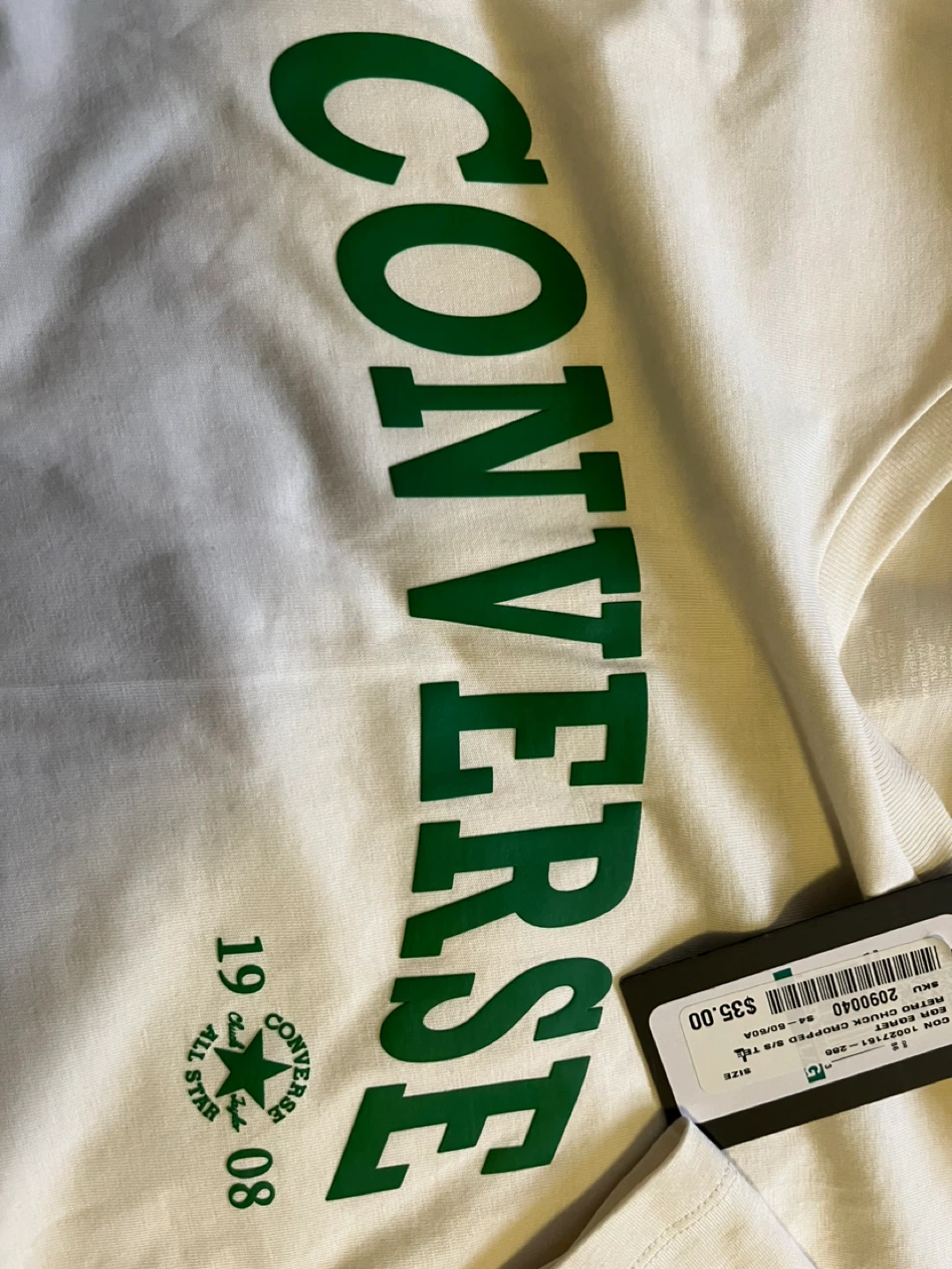 Converse Cream "All Star" Cropped T-Shirt - photo 3
