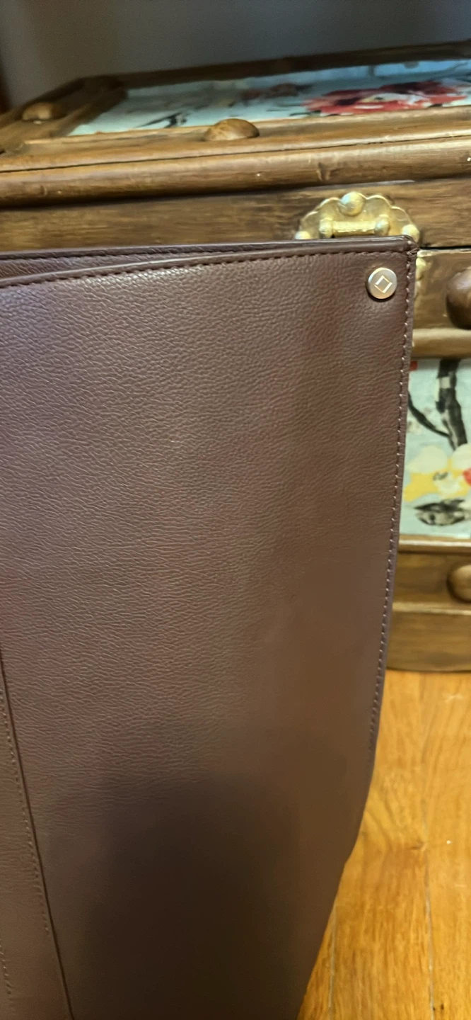 Brown Faux Leather Tote Bag - photo 2