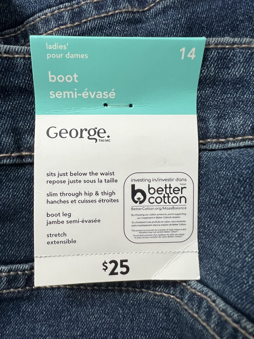 NEW George Ladies Boot Leg Stretch Jeans - photo 4