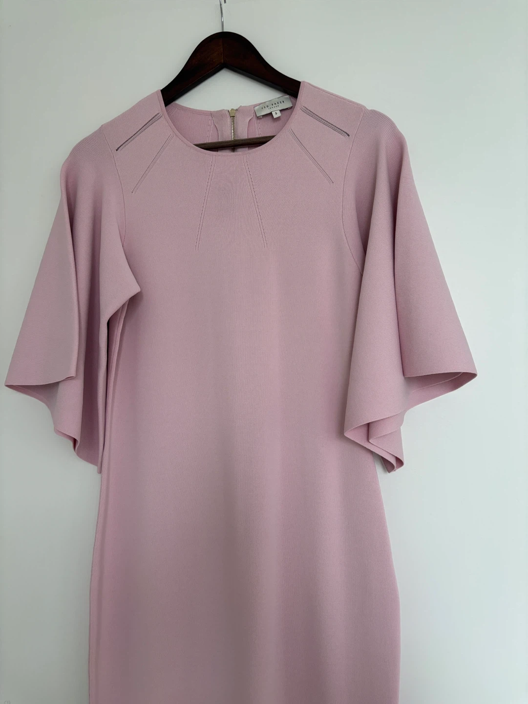 Ted Baker London Pink Flutter Sleeve Knit Dress Size 5