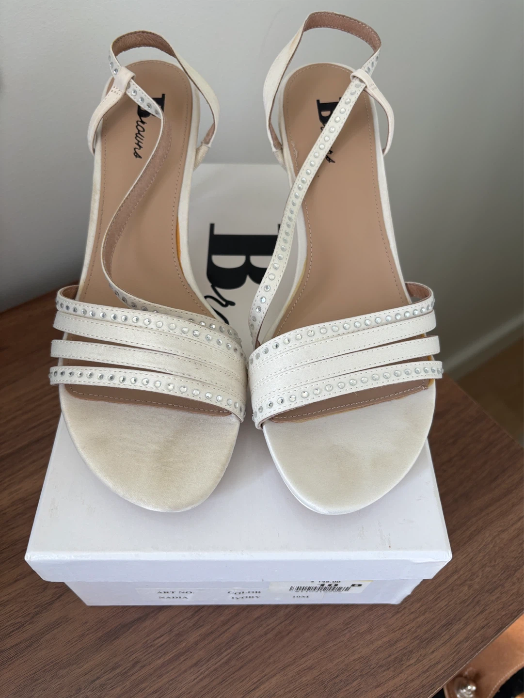Off-White "Nadia" Heeled Sandals by Browns Shoes - Size 10M